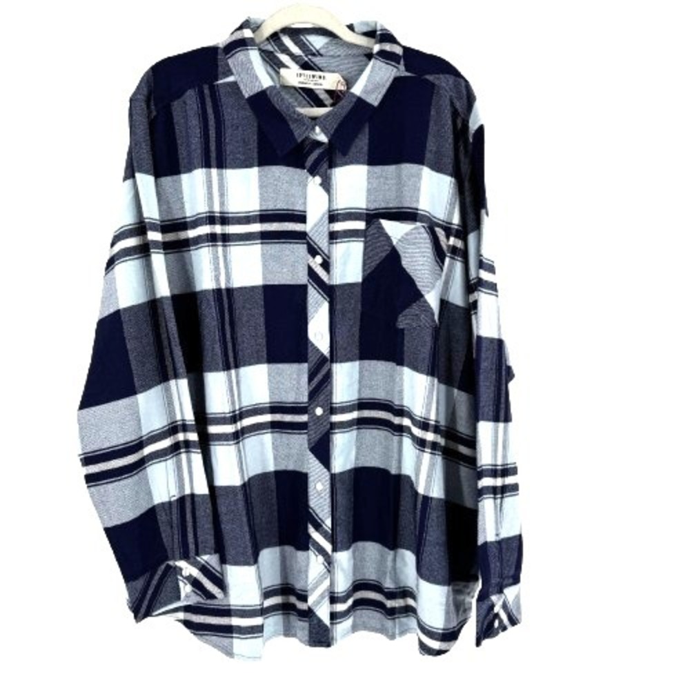 NEW Idyllwind Western Pearl Snap Flannel Shirt Women's XXXL Blue Landman Cowgirl